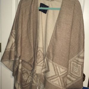 Warm winter poncho